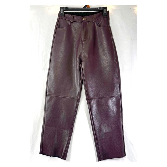 Pants - NWT Fashion Clothes & Accessories Faux Leather Cropped Pant Womens S High Waist